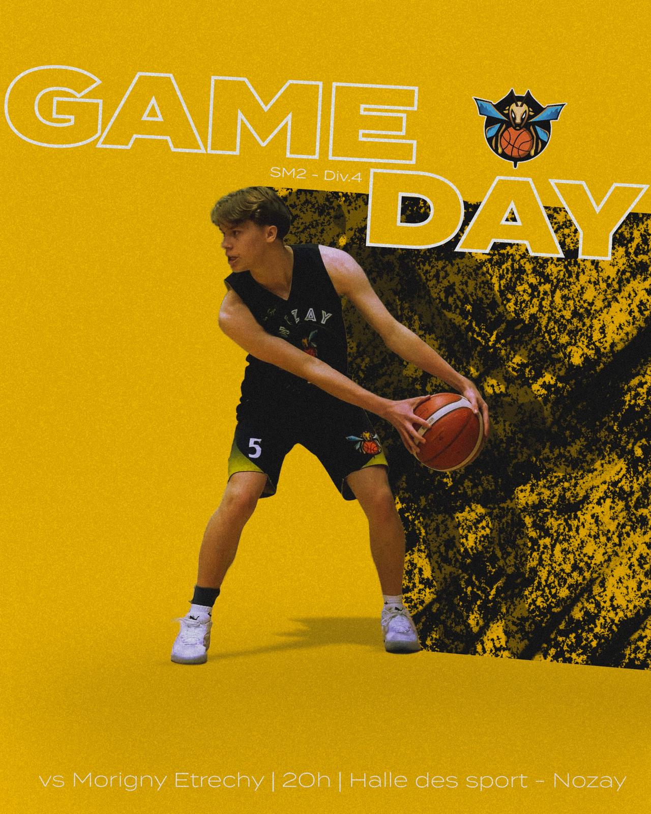 Affiche Game Day du club de basket AS Nozay