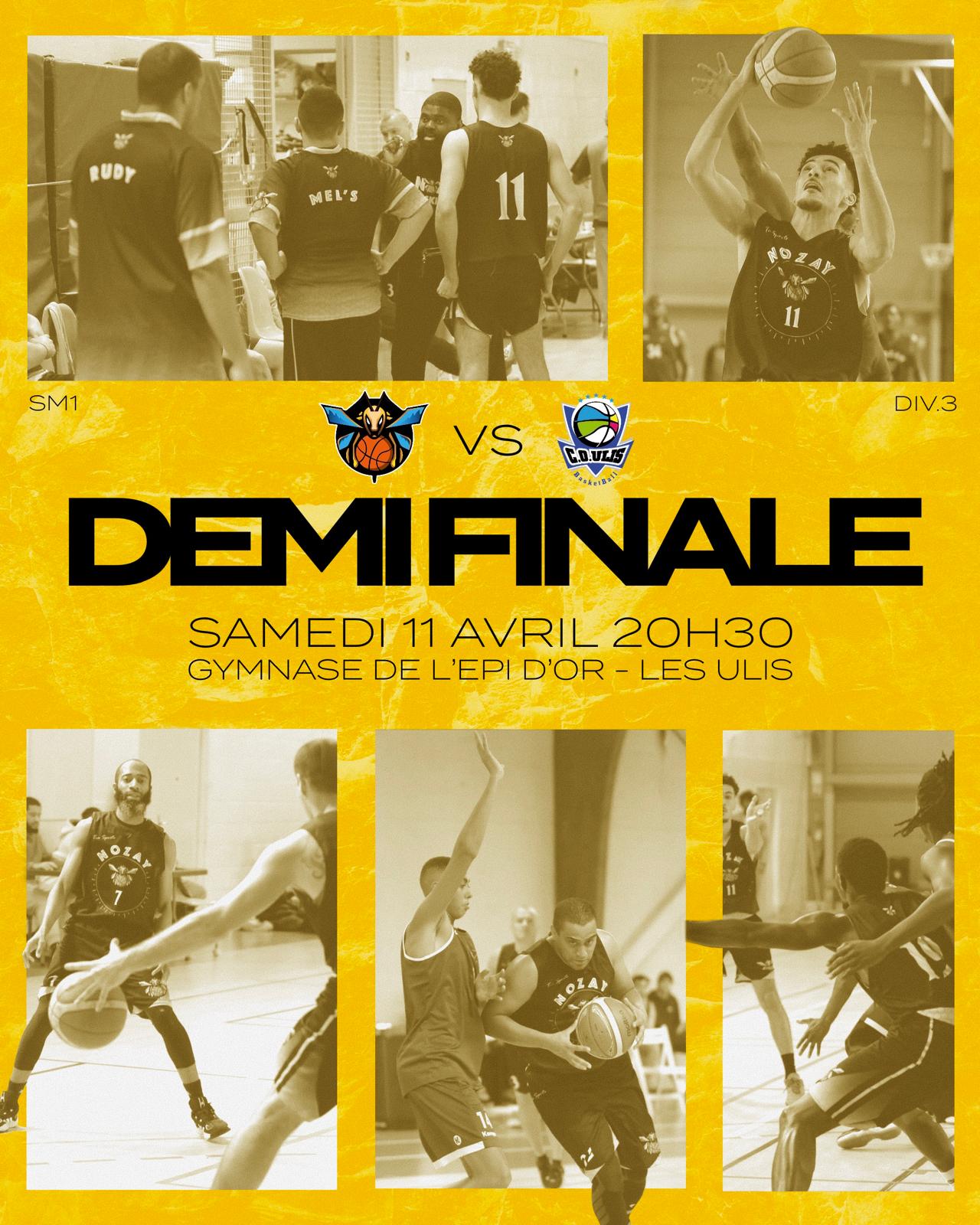 Affiche demi-finale du club de basket AS Nozay