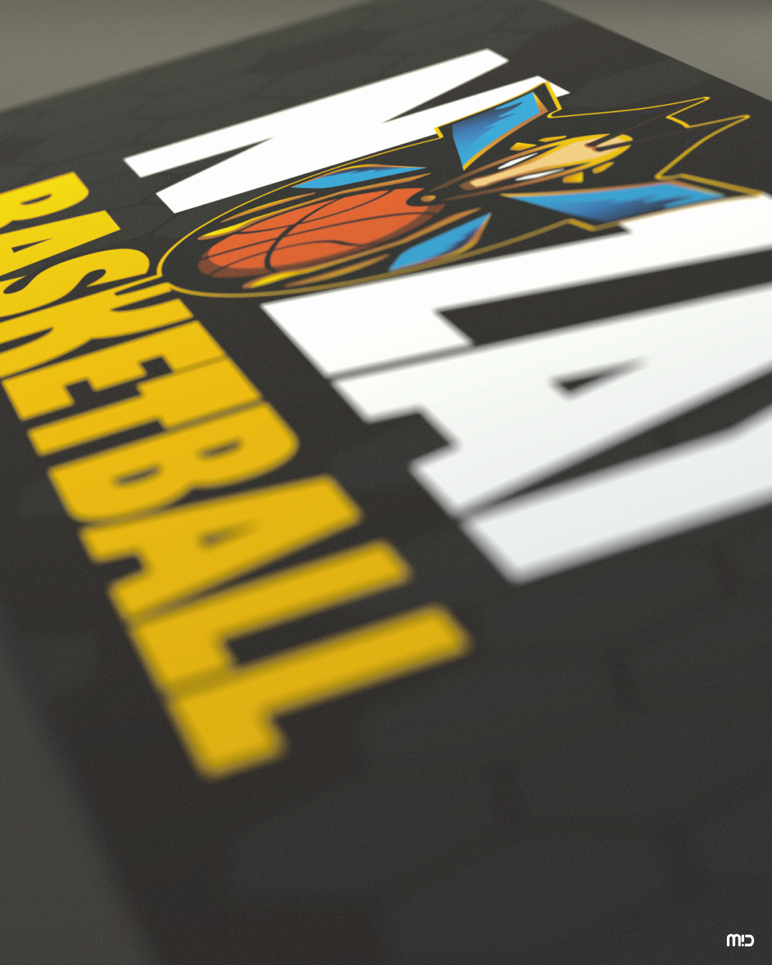Pancarte 3D du club de basket AS Nozay en gros plan