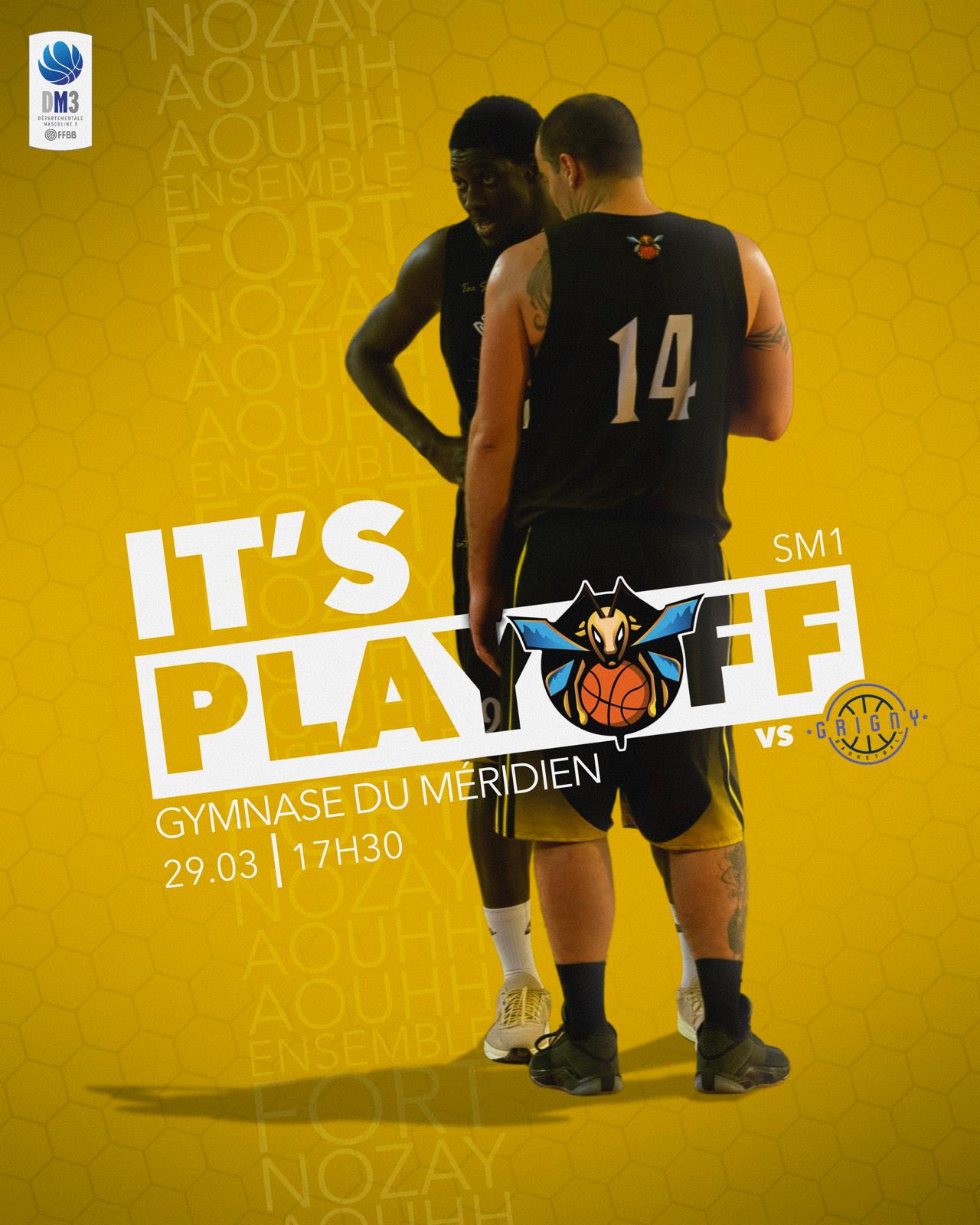 Affiche It's Playoff du club de basket AS Nozay