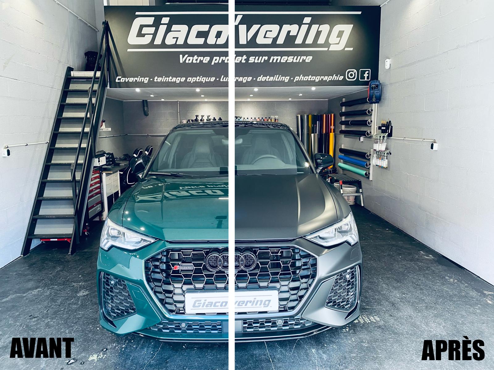 Avant/après covering automobile sur Audi par GiaCovering
